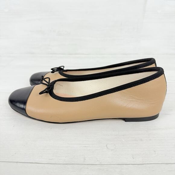 J. Crew Tan and Black Flats - Picture 5 of 11
